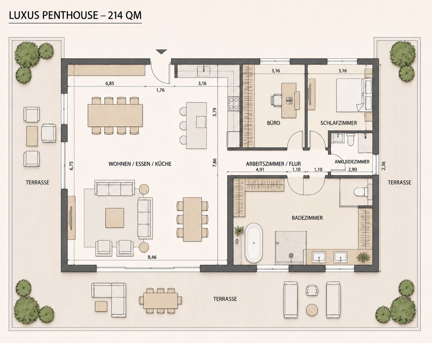 Penthouse Grundriss